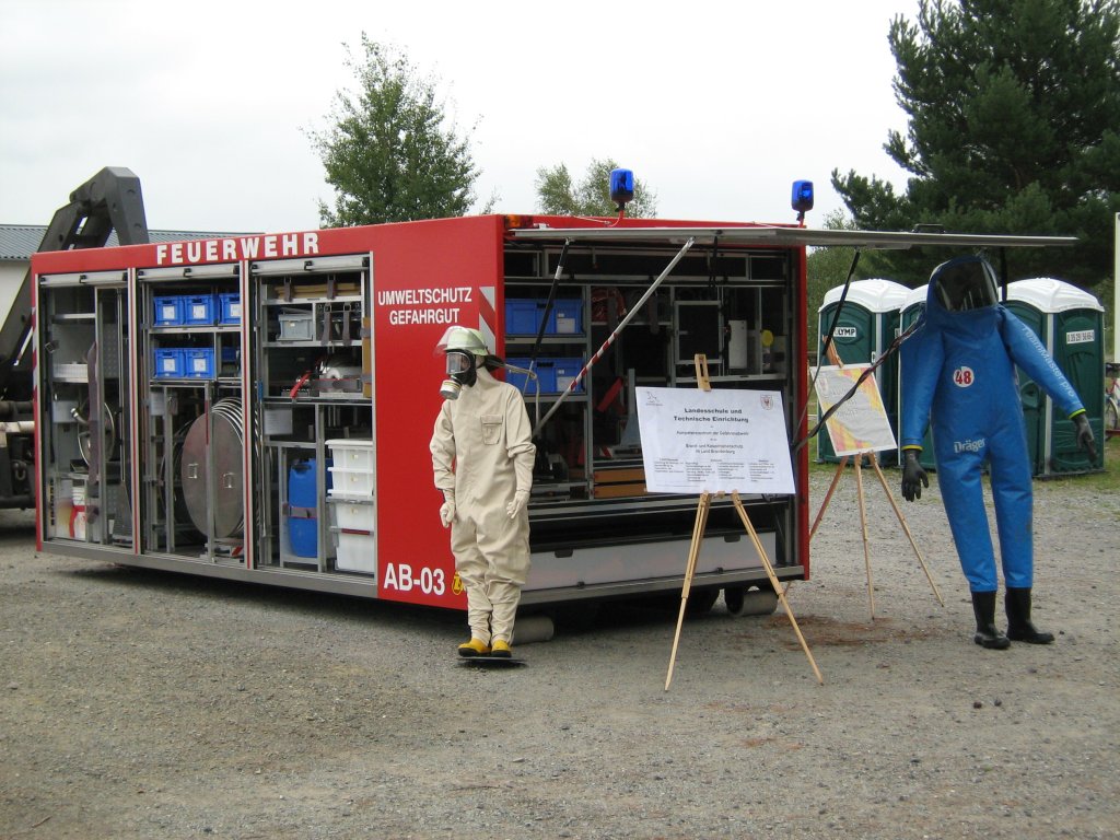 27.08.2011 - Abrollcontainer der Gefahrgut-Abwehr. Gesehen am Tag des offenen Truppenbungsplatzes Oberlausitz.