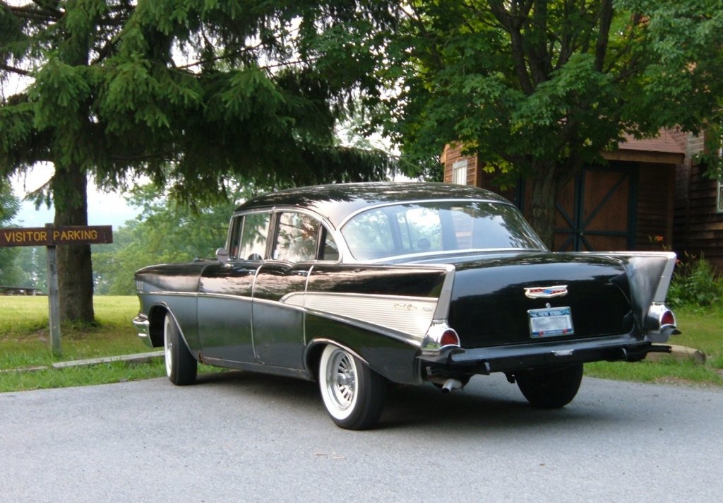 8-2007. Ein Chevrolet Bel Air von 1957 im Bowdoin Park, Wappingers, NY.