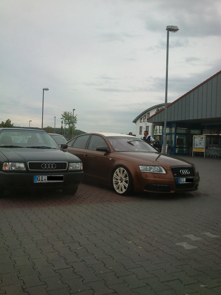 Audi A6 in bronze mit dunkelweien Felgen, Supermarktparkplatz 30.08. in Pohlheim bei Gieen