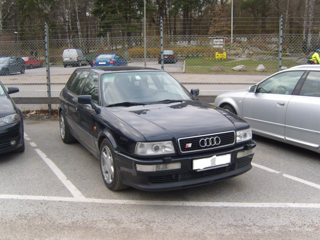 Audi S2 Avant B4. Stockholm Schweden. Am 10.04.2008