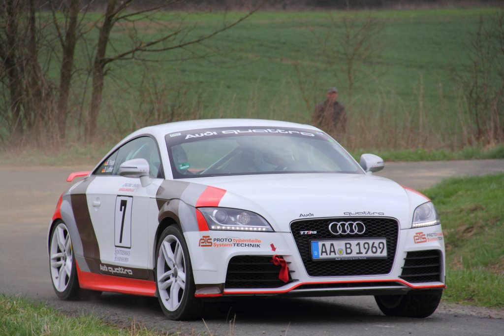 Audi TT RS WP1 der Rally Sonnefeld (AMC Hohe Alitz) am 20.04.2013. (Bernd Fruck/ Diana Luther/ 7)