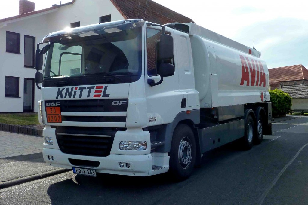 DAF CF als Heizoellieferfahrzeug der Firma KNITTEL, August 2012