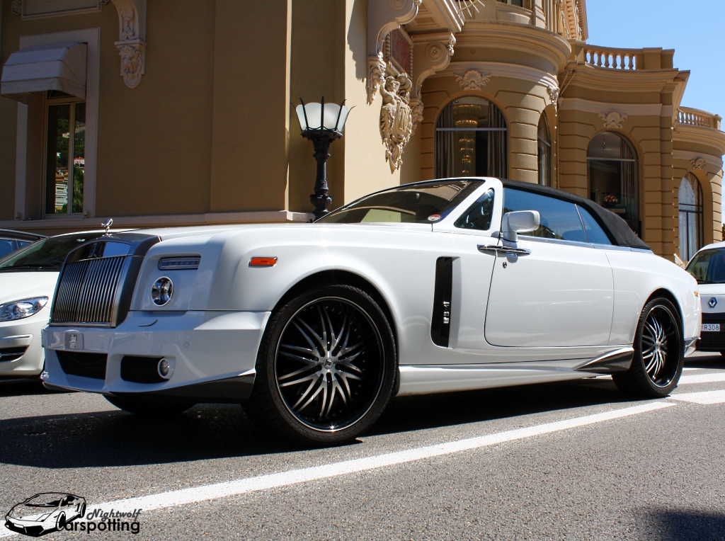 Dickschiff. Ein Rolls Royce Phantom Drophead vom schweizer Tuner  Mansory  beim Monte-Varlo Casino. (5.9.2011)