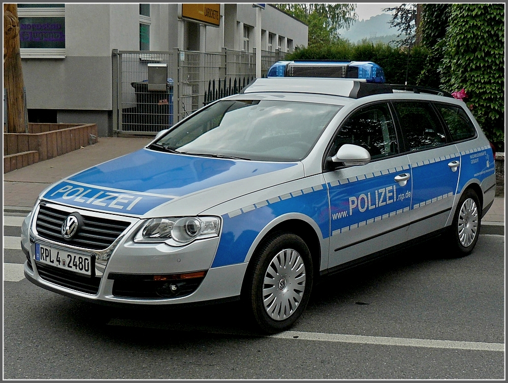 Die deutsche Polizei war mit diesem VW Passat nach Diekirch gekommen