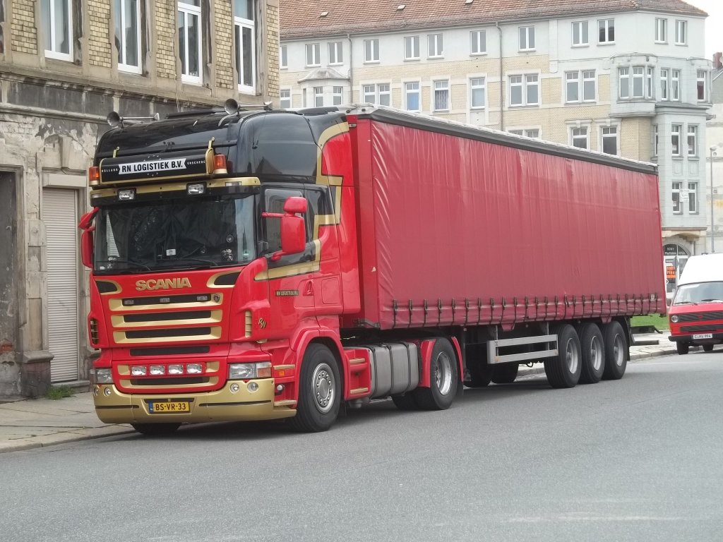 Dieser Scania stand am 17.04.2011 in Chemnitz.