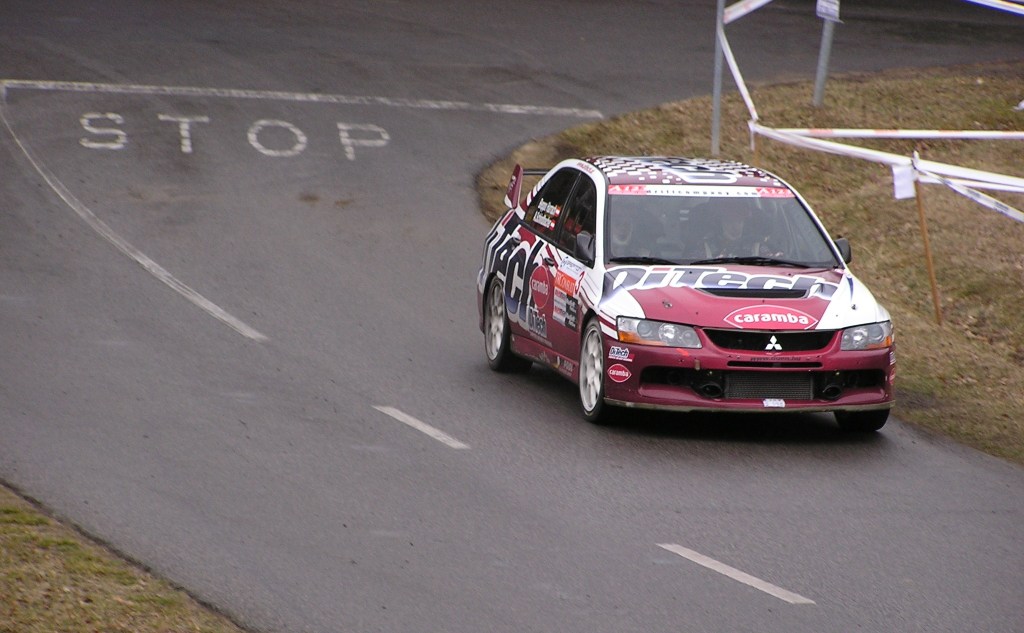 Ditech Mitsubishi Lancer Evolution, aus sterreich. Foto: Rallye Sprint, bei Abaliget (11.03.2012).