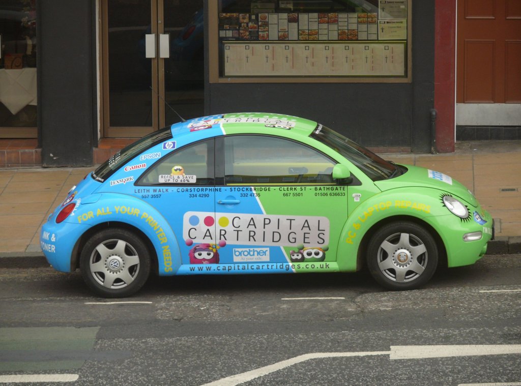 Edinburgh am 19.10.2010, Werbe-Beetle