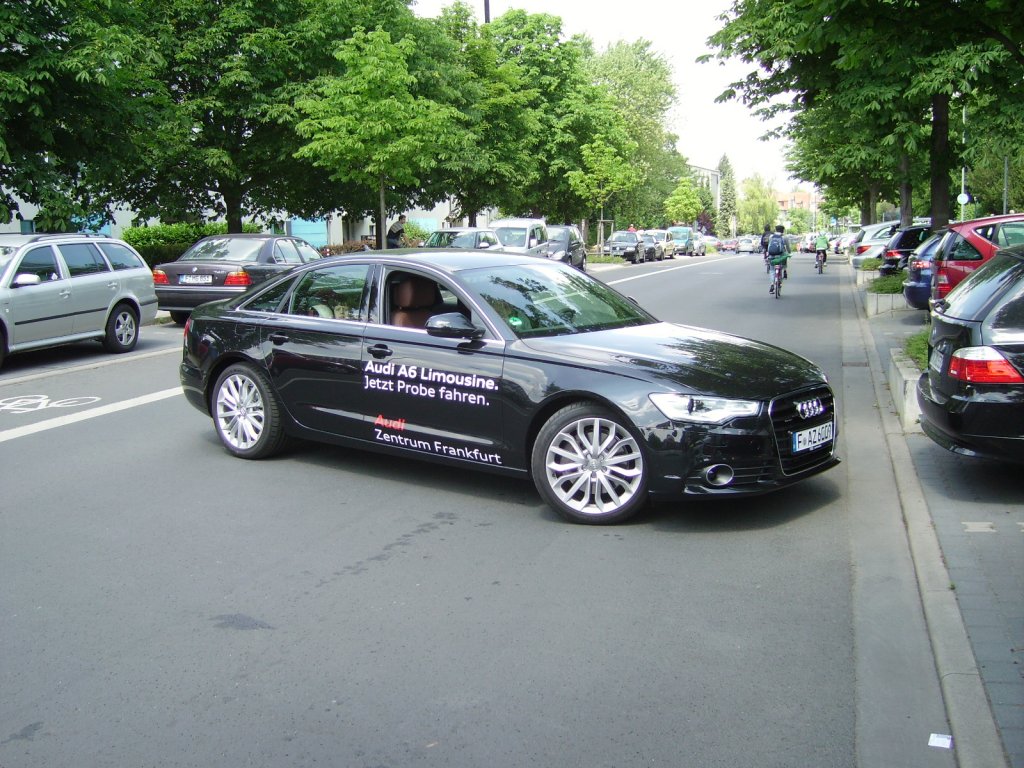 Ein neuer Audi A6 in Frankfurt am Main am 28.05.11