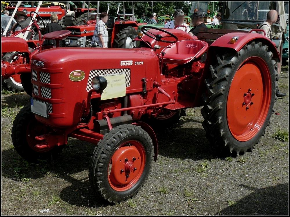 Fahr Traktor D 132 W, BJ 1961, 20 PS, 1300 ccm,  fotografiert am 01.08.2010 beim Oldtimertreffen in Prm.