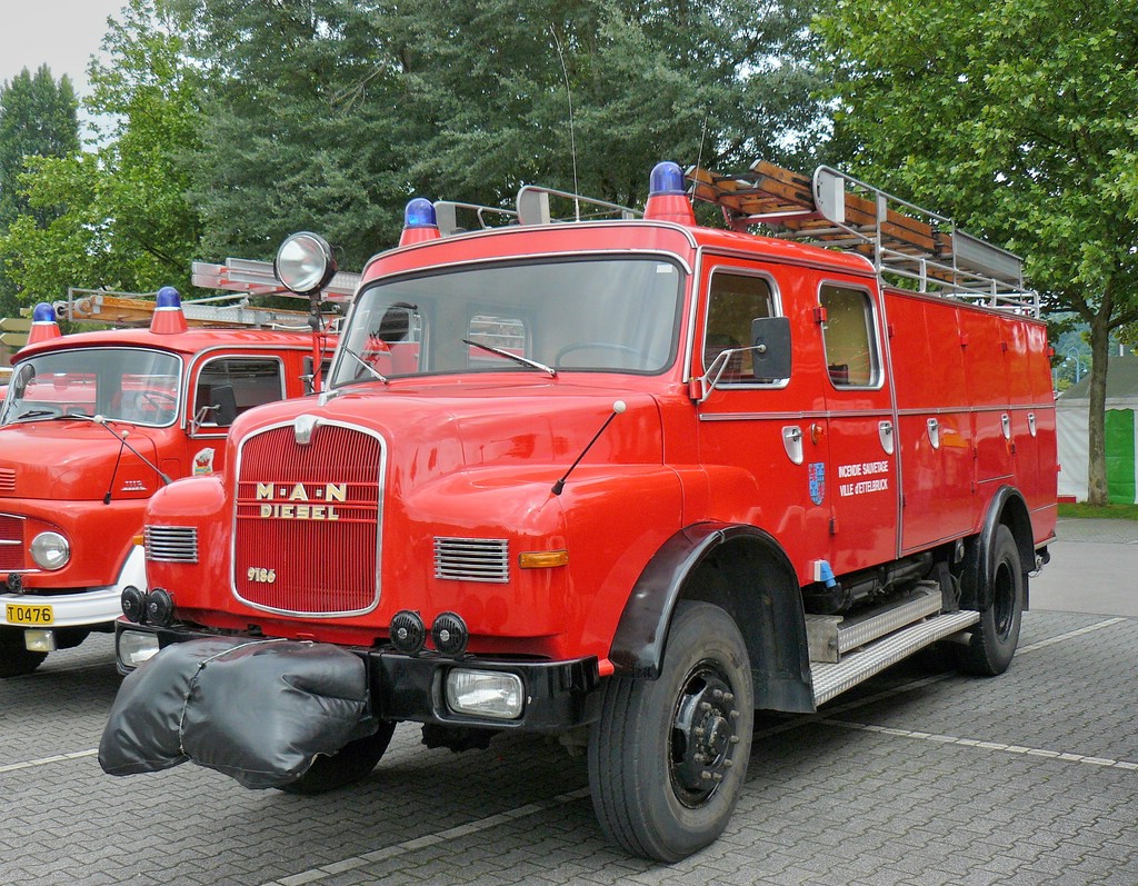 Feuerwehrfahrzeug der Marke MAN, der Feuerwehr aus Ettelbrck, gesehen am 07.06.2008 in Ettelbrck.