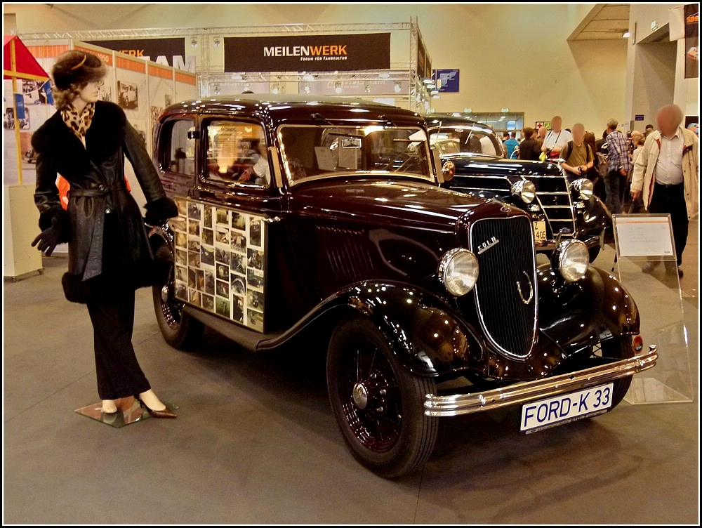 Ford Kln, Bj 1933, 0,9 L Hubraum, 21 Ps, die Karosserie wurde bei Karl Deutsch in Kln hergestellt. Techno Classica 02.04.2011