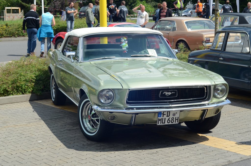 Ford Mustang glnzt zur Oldtimerausstellung der  Alten Zylinder  in Hilders, Juni 2011