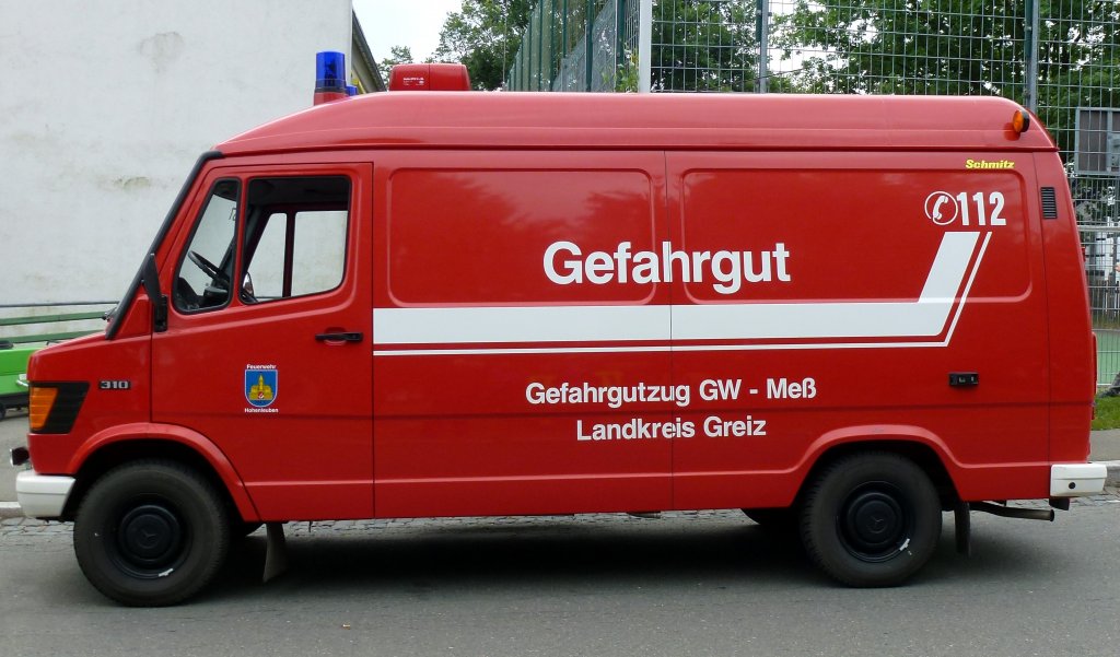 Gertewagen Messtechnik Gefahrgut der Freiwillige Feuerwehr Hohenleuben. Foto 11.08.12