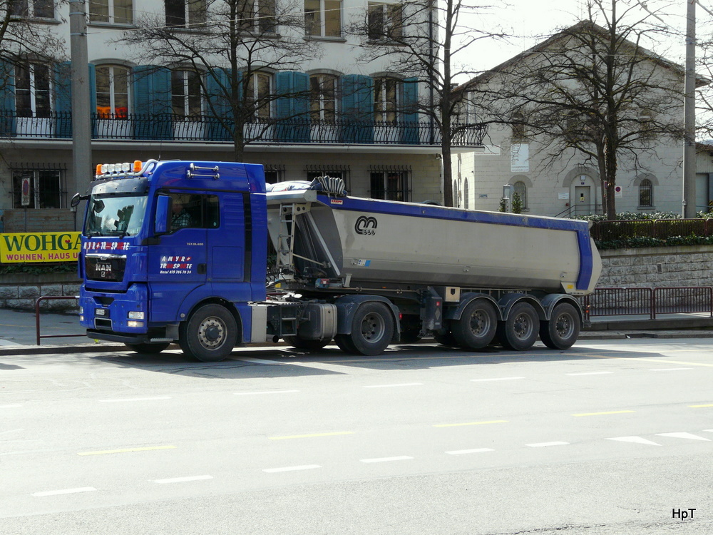 MAN  TGX 18.480 Sattelschlepper unterwegs in Winterthur am 01.04.2011