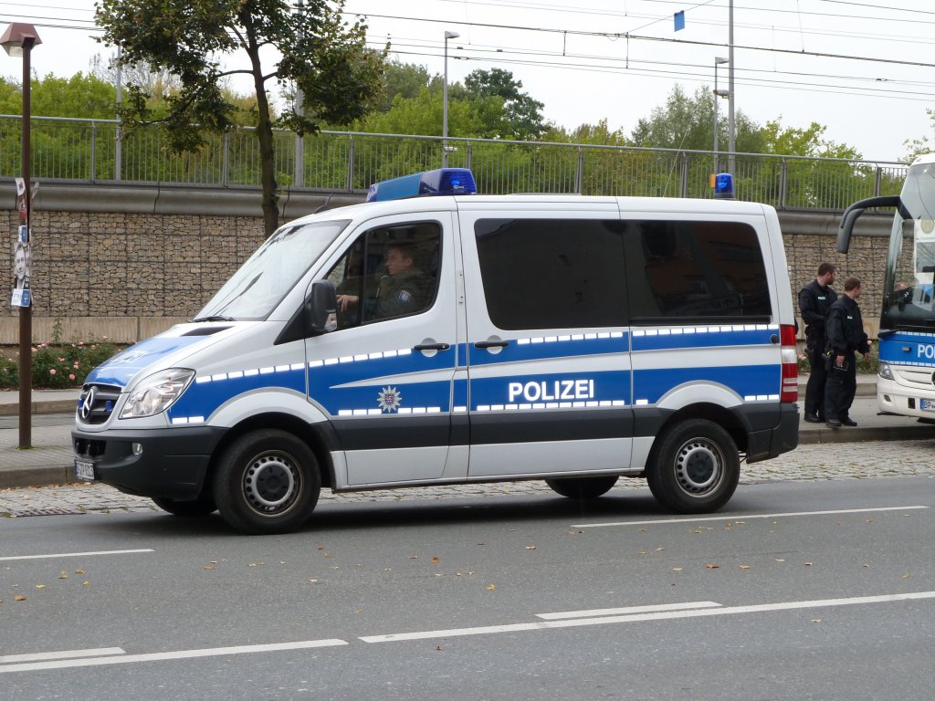 MB Sprinter der Thringer Polizei unterwegs in Jena, Oktober 2010