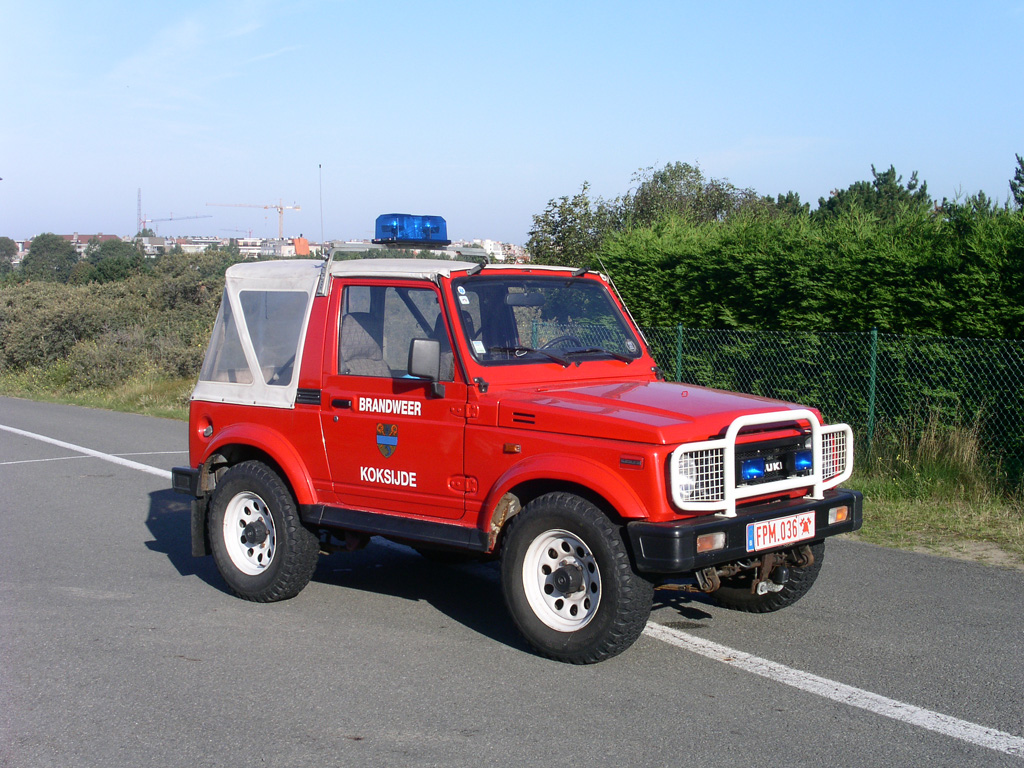 Mehrzweckfahrzeug Suzuki der Feuerwehr Koksijde, Aufnahme am 09.09.2006
