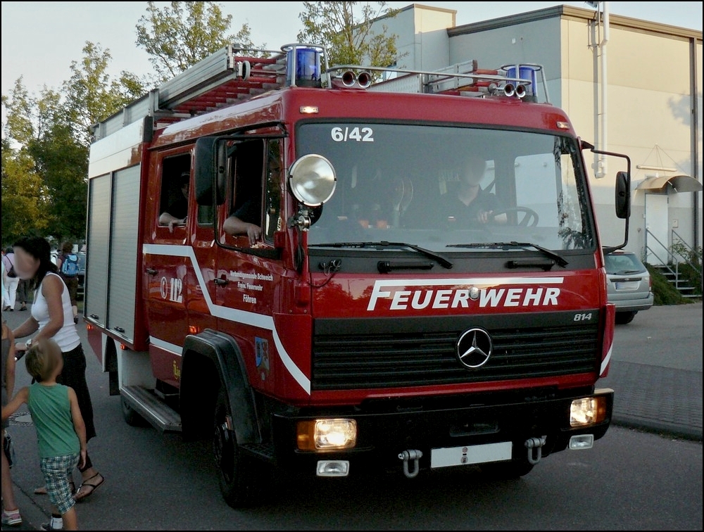 Mercedes Benz 814 der freiwillligen Feuerwehr Fhren, aufgenommen am 21.08.2010. 