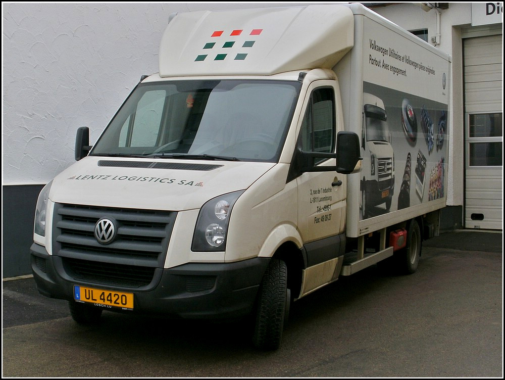 Mit diesem VW Crafter werden verschiedene VW Werksttten in Luxemburg 2 mal Tglich mit Ersatzteilen versorgt. 25.02.2011