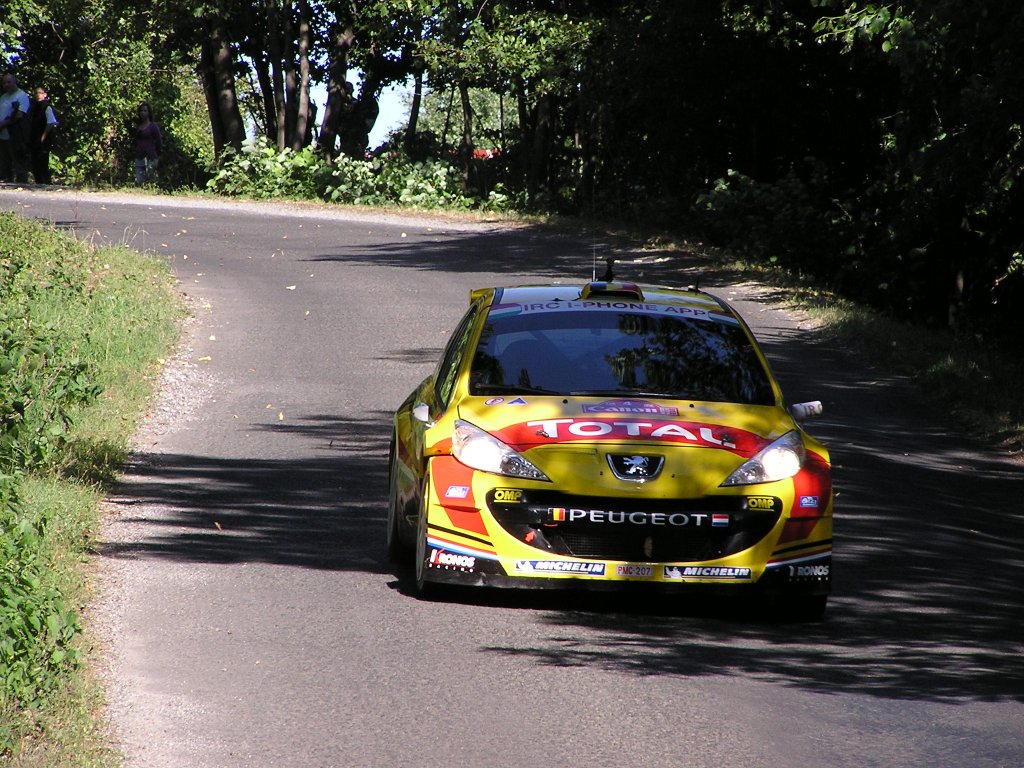 Peugeot 207 aus Belgien (Intercontinental Rallye Championship 10.09.2011).
