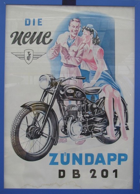 Plakat von Zndapp gesehen im Technischen Landesmuseum in der Hansestadt Wismar, 17.04.2010