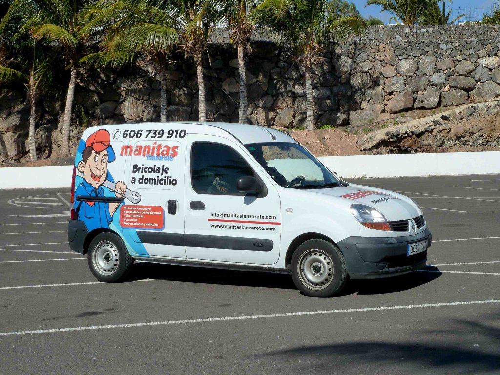 Renault Kangoo als Handwerkerfahrzeug, gesehen auf Lanzarote im Januar 2013