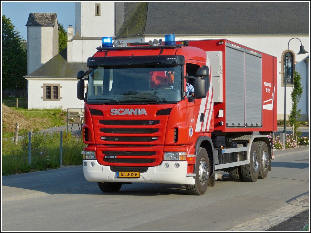Scania G 380 der Feuerwehr aus Wiltz, aufgenommen am 06.07.2013.