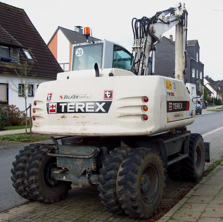 TEREX TW130 Mobilbagger Heckansicht 27/03/2010 in Herten