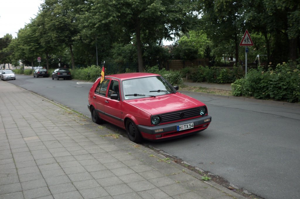VW Golf II von vorne am 21.06.10 in Lehrte/Goethestrae.