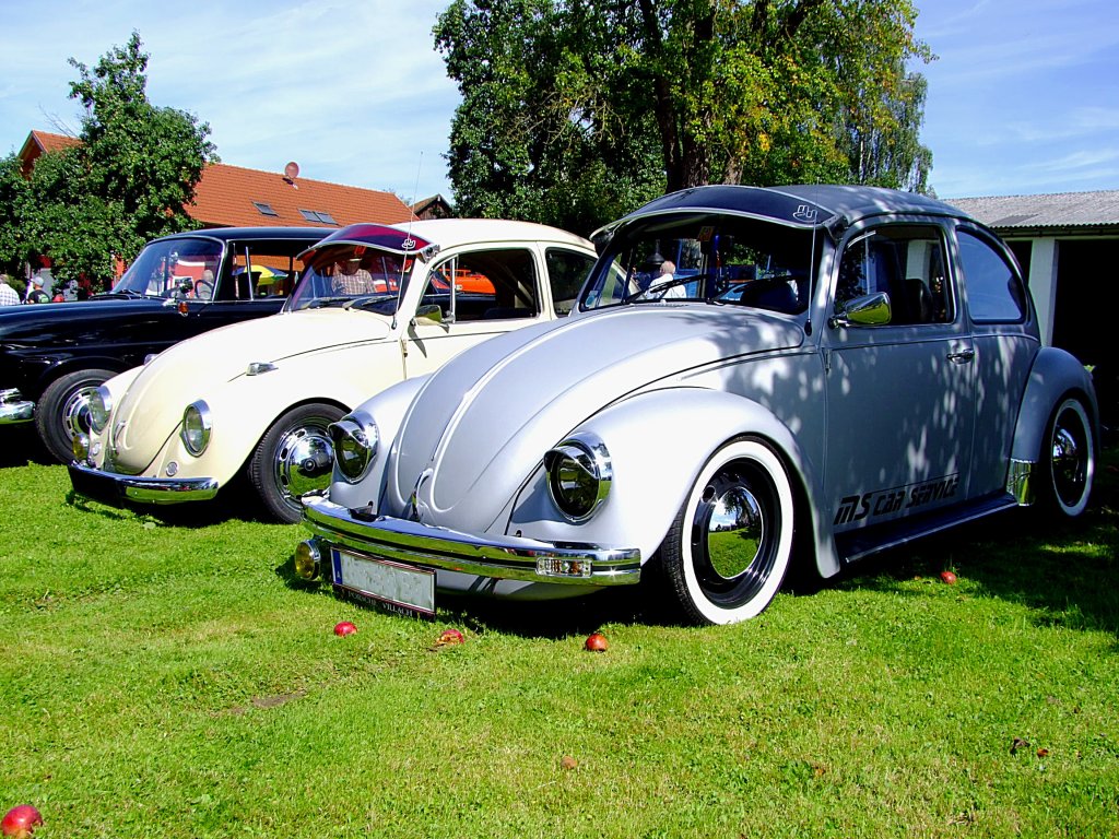 VW-Kfer Doppel bei der Oldtimerveranstaltung Mnsteuer; 110814
