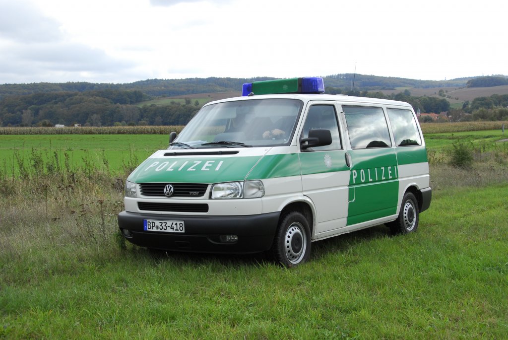 VW T 4 Synchro der Bundespolizei unterwegs im Werratal
