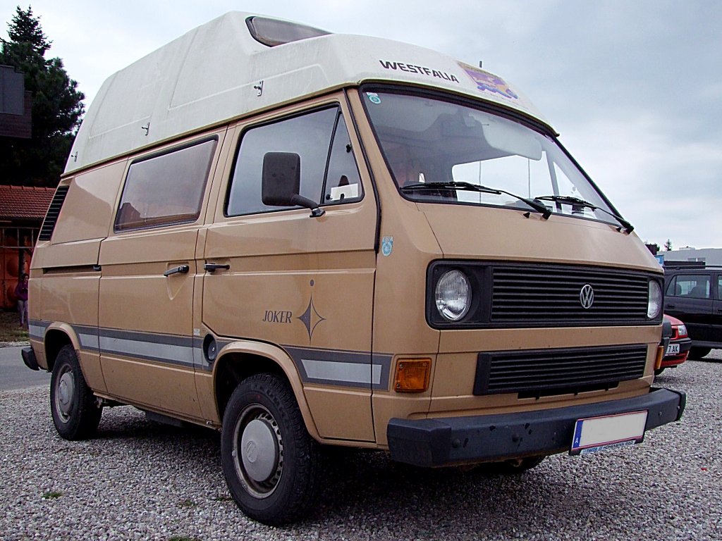 VW-T3 hat als Campingbus Verwendung gefunden;100918