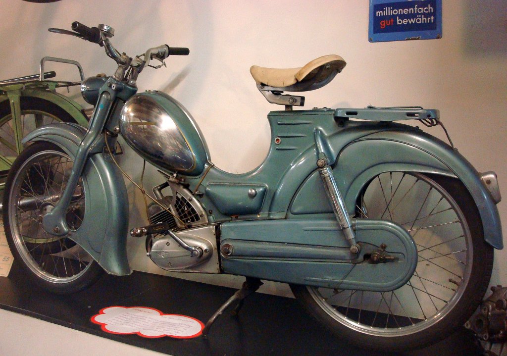 Zndapp Combinette, Baujahr 1957, 49ccm und 1,5PS, Vmax.55Km/h, Automuseum Fritz B.Busch, Aug.2012
