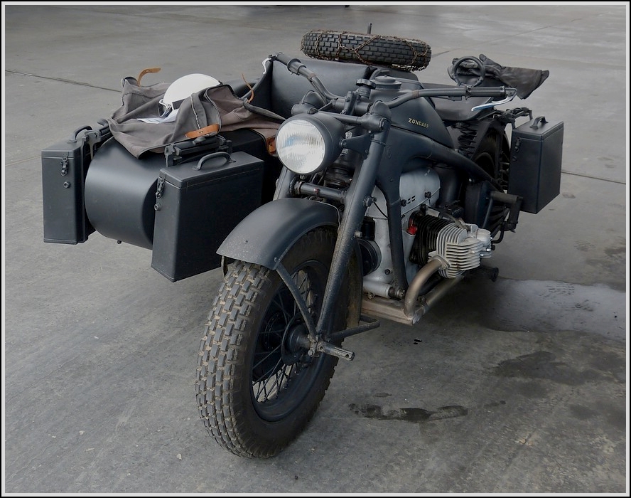 Zndapp Motorrad mit Beiwagen aus den 50ger Jahren aufgenommen am 01.06.2013.