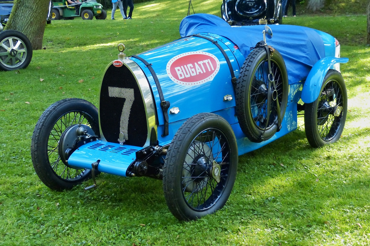 . Bugatti Sportwagen ausgestellt bei den Classic Days in Mondorf.  30.08.2014