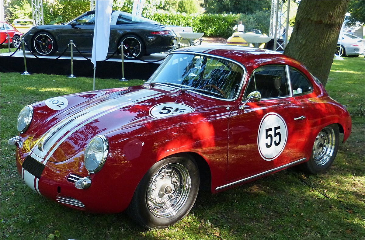 . Porsche 356 BT6 Coupé Super 90 Bj 1962, 1600 ccm, 110 Ps, fotografiert am 30.08.2015 in Mondorf. 