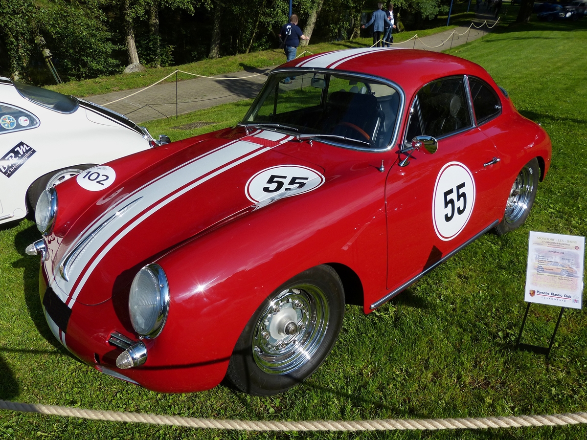 . Porsche 356, Typ BT5 Super 90, Bj 1962, 1600ccm, 90 Ps, 4 Gang Schaltgetriebe, max 180 km/h, aufgenommen bei den Classic Days in Mondorf am 30.08.2014.