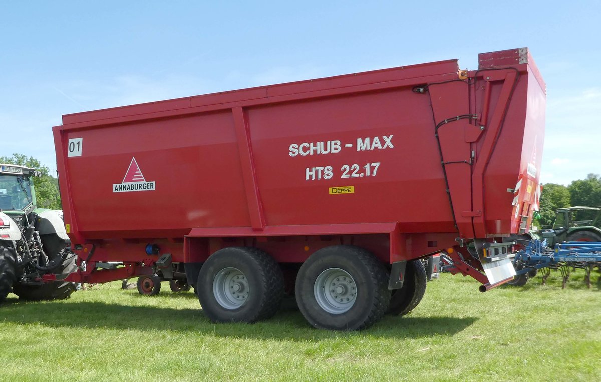=ANNABURGER SCHUB-MAX HTS 22.17 Anhänger, ZGG 23 Tonnen, ausgestellt bei der Traktorenaustellung der Fendt-Freunde Bad Bocklet im Juni 2019