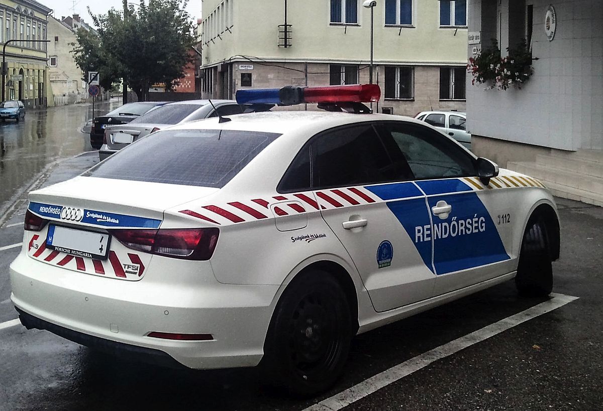 Audi A3 Limousine der Polizei Nagykanizsa. Aufnahmezeit: 06.09.2016