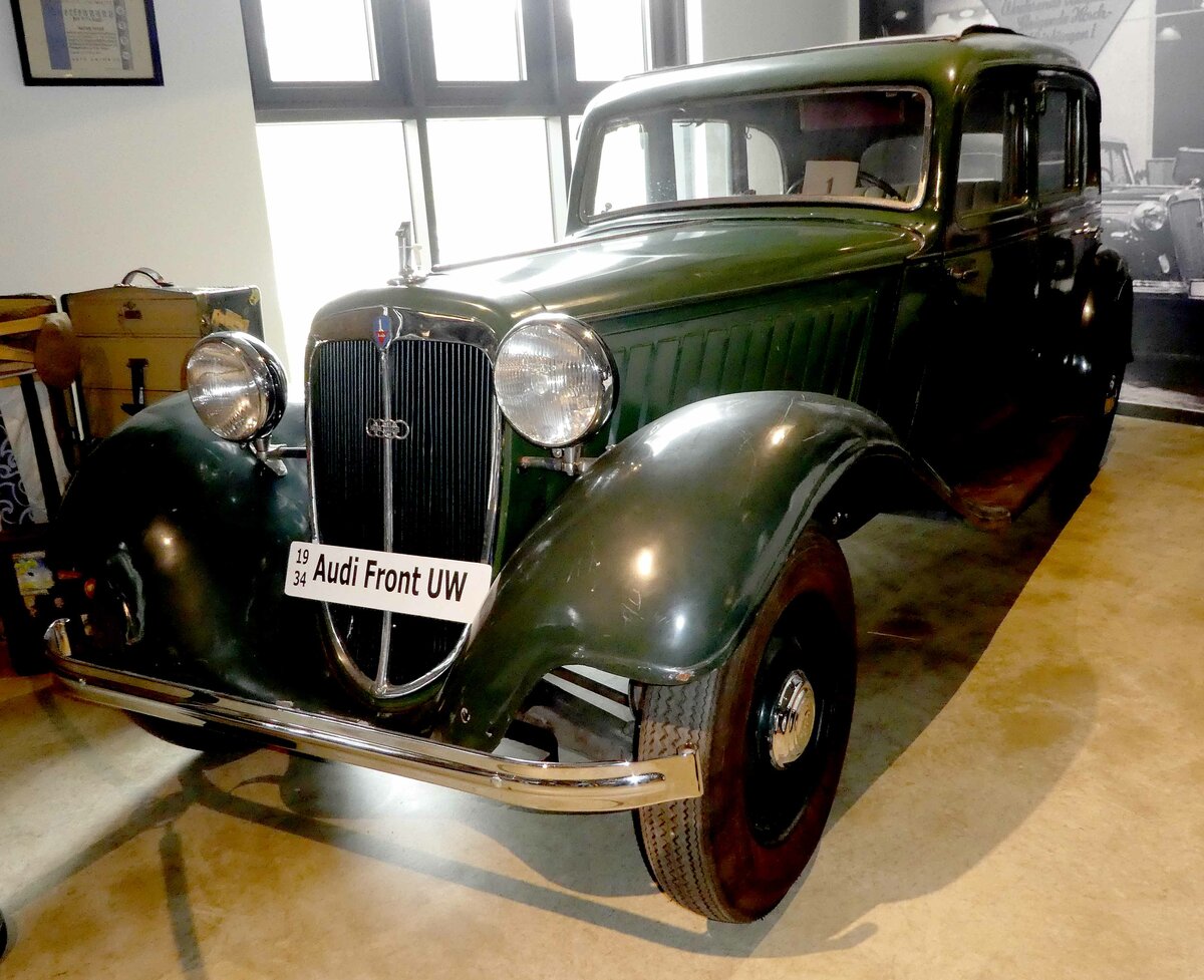 =Audi Front UW Bj. 1934, ausgestellt im Zylinderhaus in Bernkastel-Kues, 04-2023