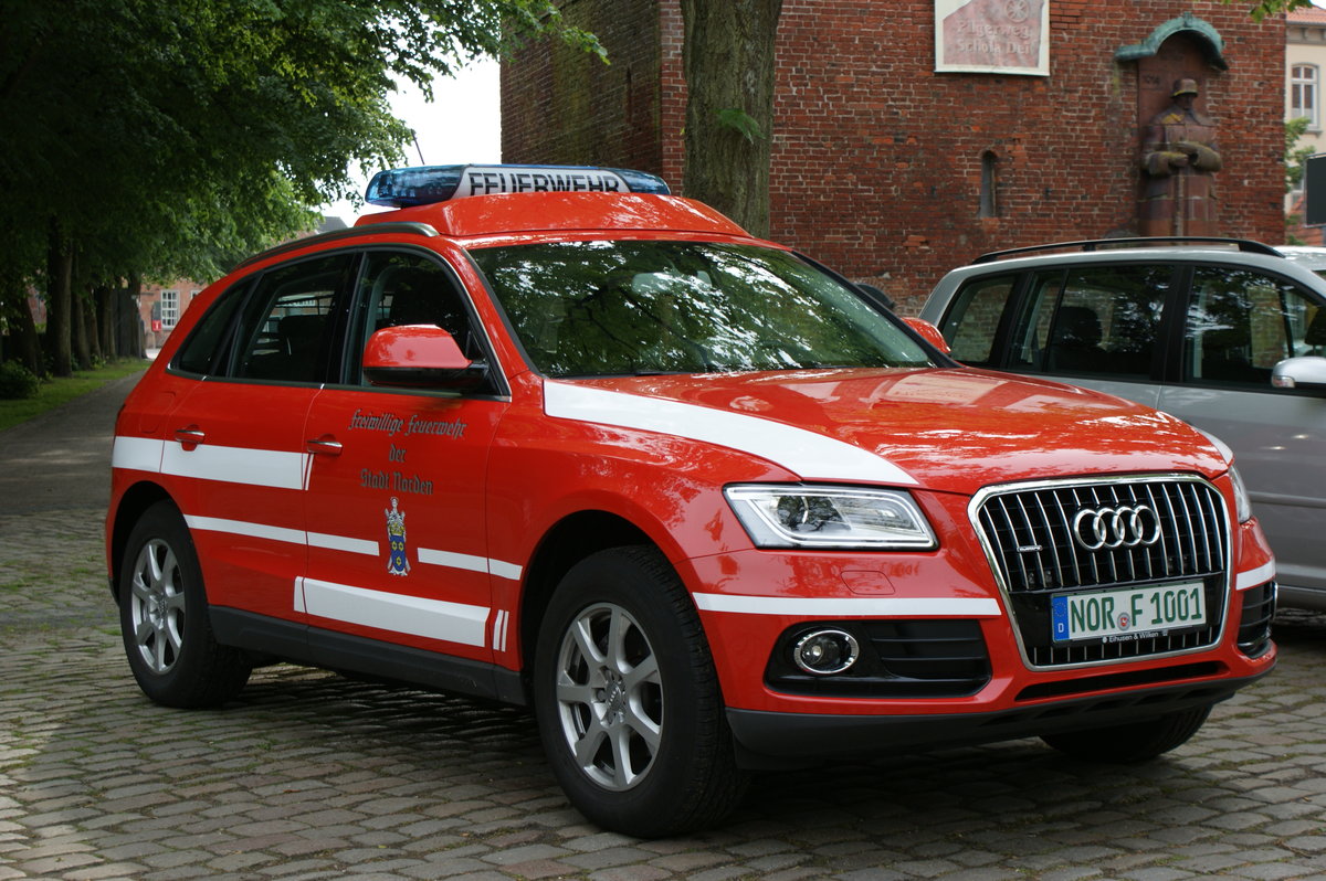 Audi Q5 Kommandowagen des Stadtbrandmeisters der Stadt Norden. Aufgenommen im Juni 2017