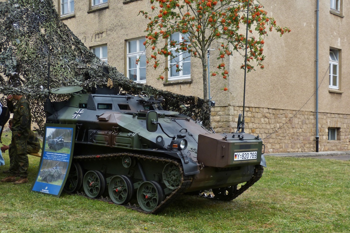 Aufklrungsfahrzeug Wiesel 1 der Bundeswehr, war beim Tag der offenen Tr der luxemburgischen Armee zusehen. 10.07.2022