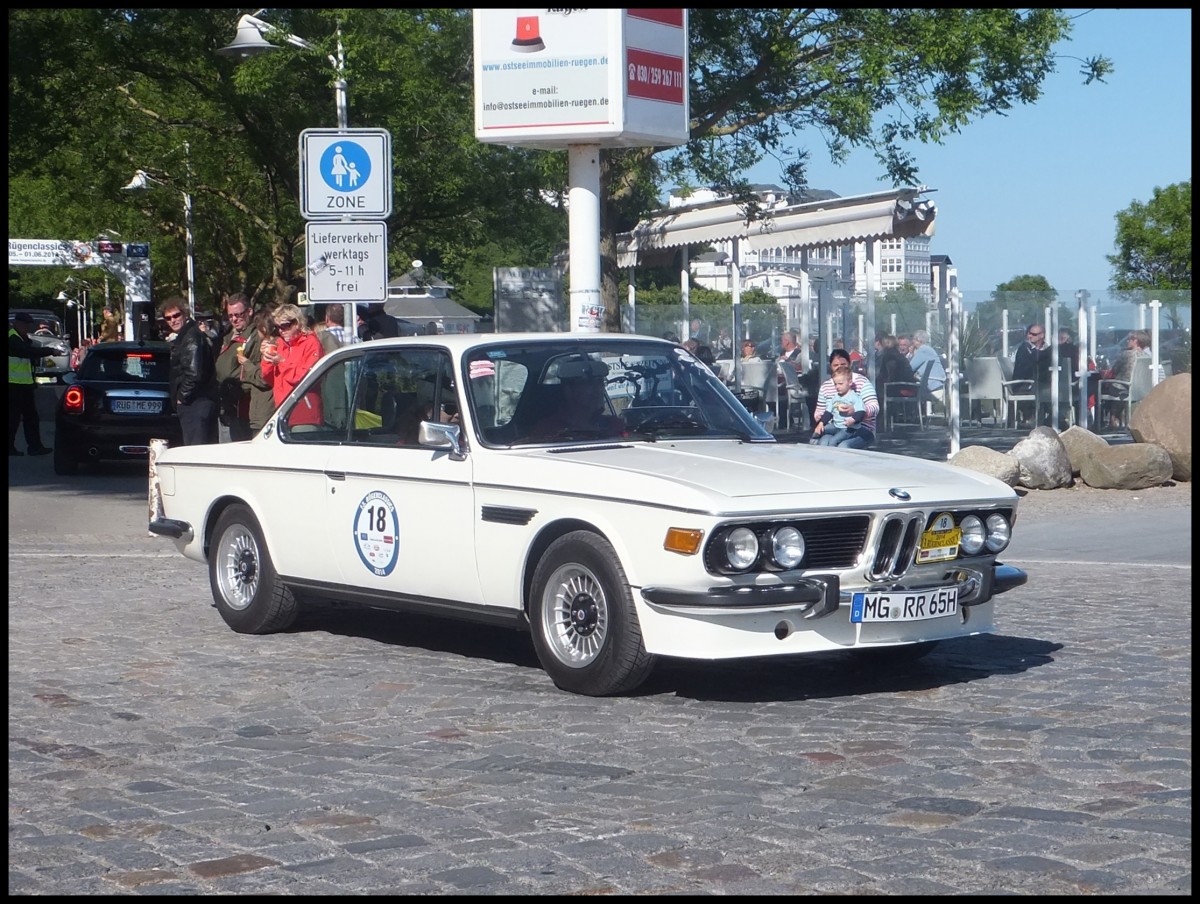 BMW 2.5 CS E9 Coupé als Nr. 18 der Rügen Classcis 2014 in Sassnitz am 29.05.2014