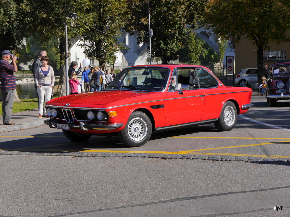 BMW 2.5 CS Oldtimer unterwegs in Bremgarten AG am 18.10.2014