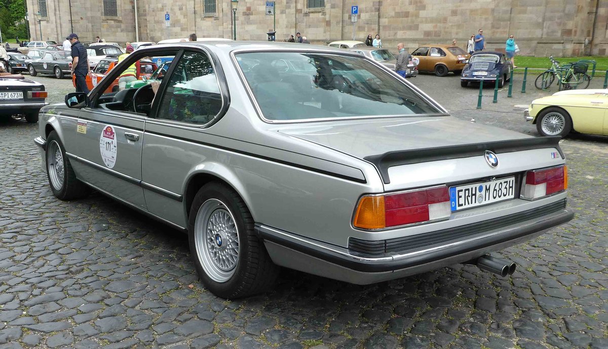 =BMW 635 CSI, Bj. 1983, 3400 ccm, 286 PS, gesehen in Fulda anl. der SACHS-FRANKEN-CLASSIC im Juni 2019
