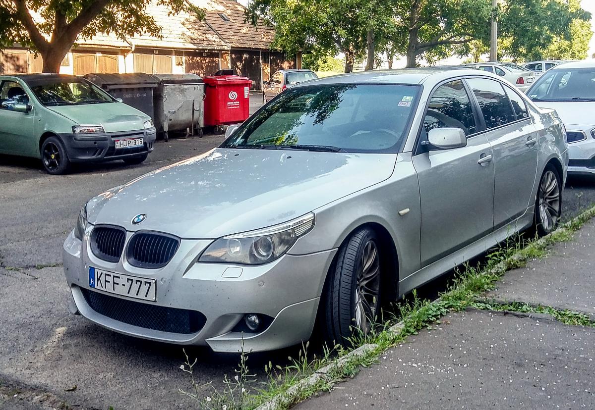 BMW e60 5er. Foto: August, 2019 in Pécs (Ungarn).