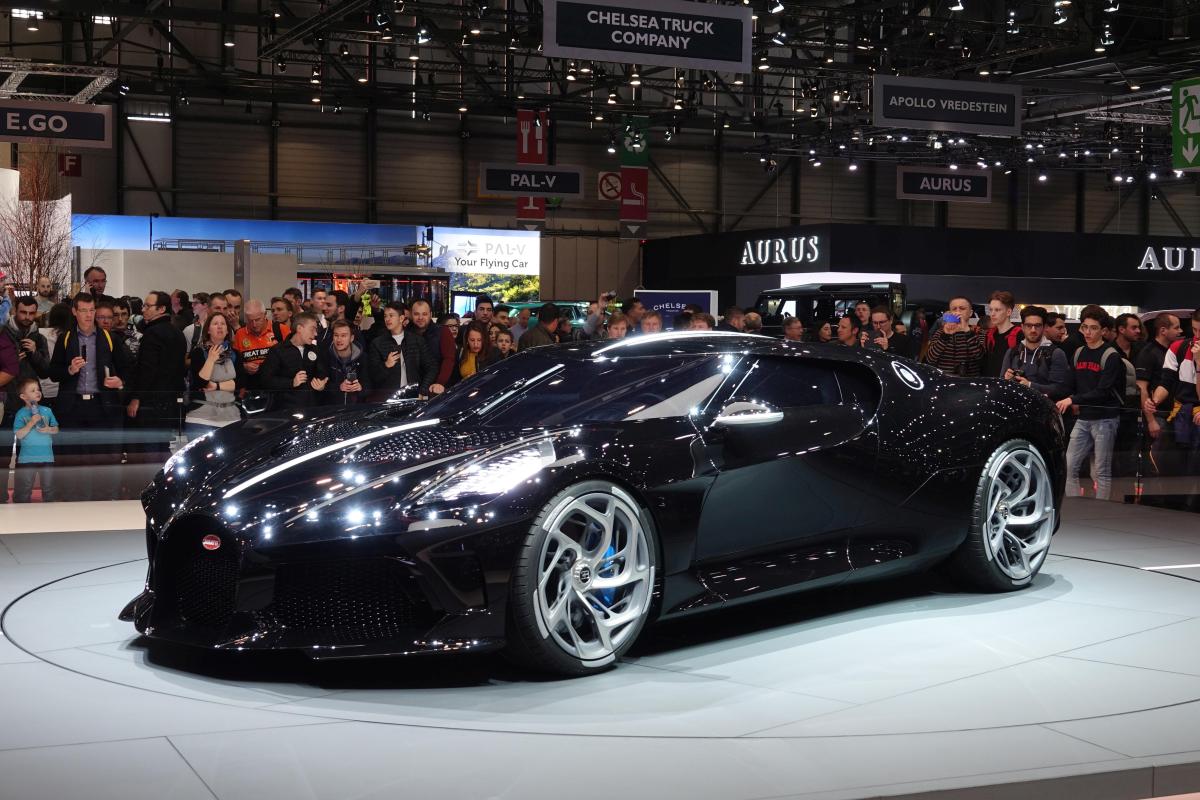 Bugatti La Voiture Noire. Foto: Autosalon Genf, 2019.