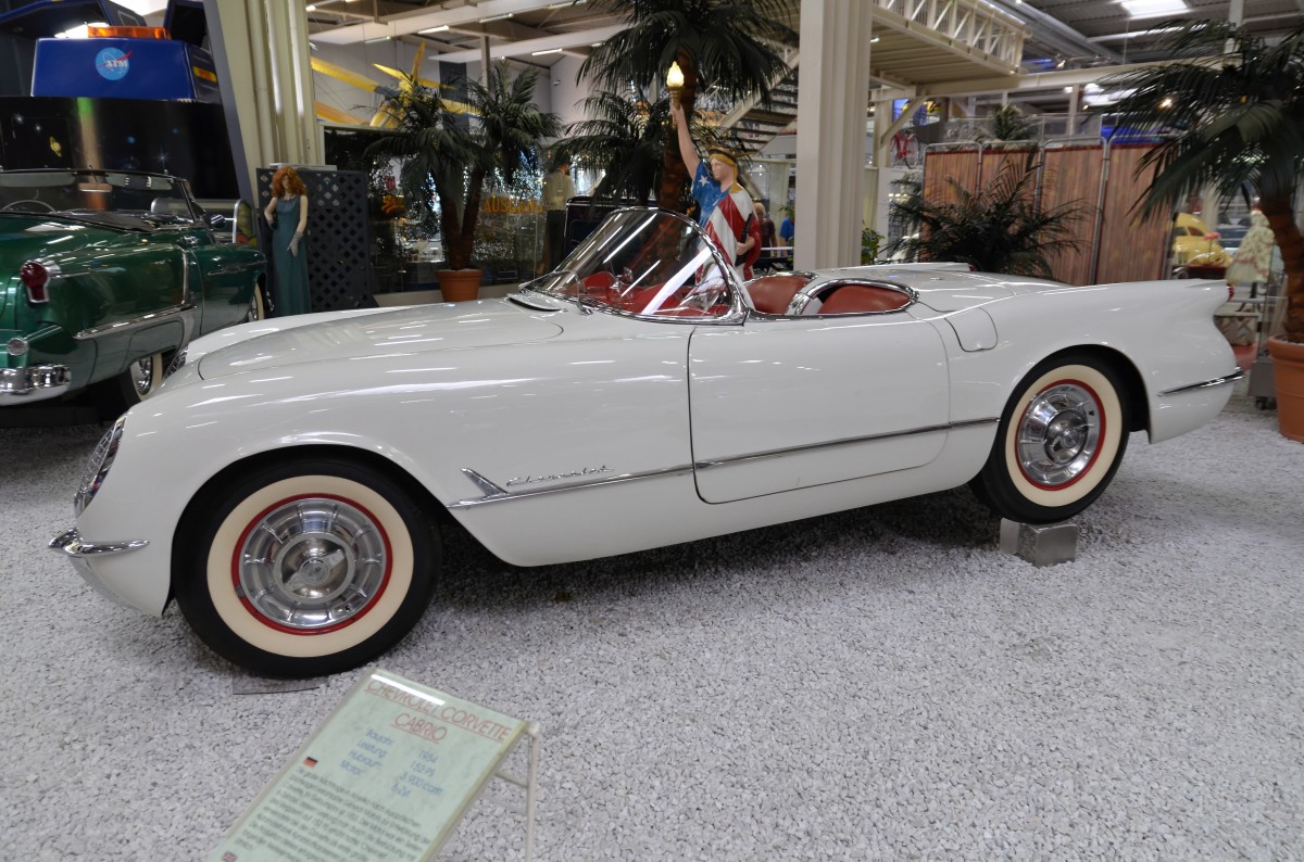 Chevrolet Corvette Cabrio, 1954, Produktionszeitraum: 1953–1955, Auto & Technik MUSEUM SINSHEIM, 09.09.2014