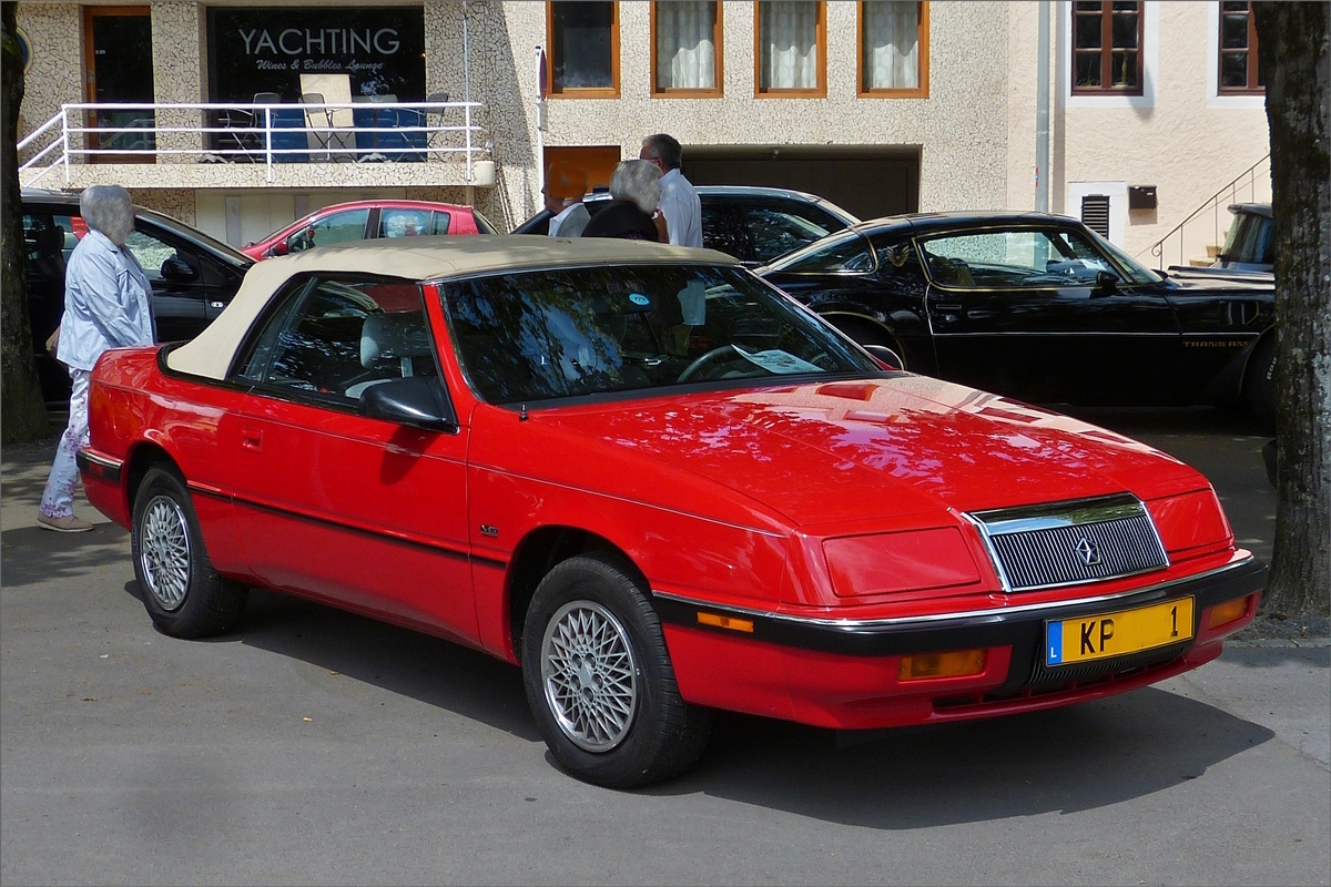 Chrysler Le Baron Bj 1989, 3000 ccm, 6 Zyl., 172 CV, war beim Oldtimertreff in Remich zu sehen. 14.7.2019