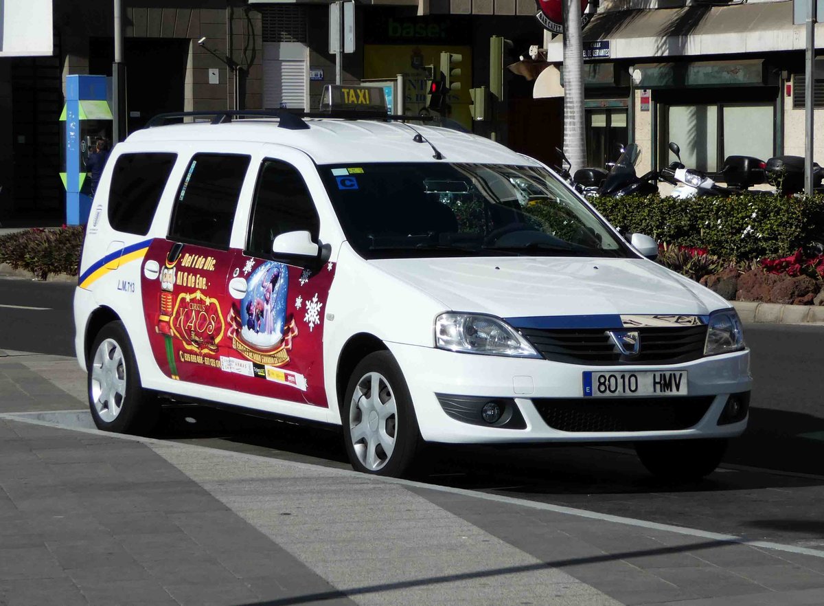 =Dacia als Taxi in Las Palmas de Gran Canaria im Januar 2017