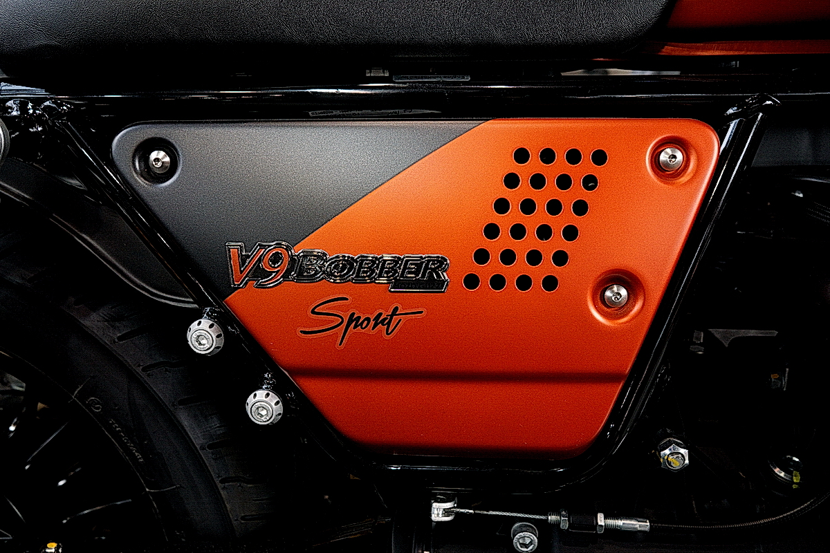 Detailfoto Moto Guzzi V9 Bobber Sport. Foto: Berliner Motorrad Tage, BMT, 08.02.2019